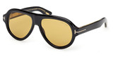 Tom Ford Eyeglasses FT1225 shiny black / brown/01E
