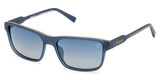 Timberland Eyeglasses TB00051 matte blue / smoke polarized/91D