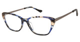Nicole Miller Eyeglasses LUCARNE BLUE/C01