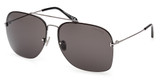 Tom Ford Eyeglasses FT0883 shiny dark ruthenium / smoke/12A