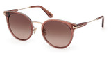 Tom Ford Eyeglasses FT1244-K shiny light brown / gradient brown/45F