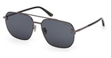 Tom Ford FT1249-K shiny gunmetal / smoke/08A