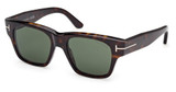 Tom Ford Eyeglasses FT1280 dark havana / green/52N