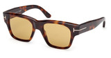 Tom Ford Eyeglasses FT1280 blonde havana / brown/53E