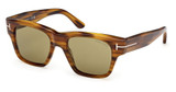 Tom Ford Eyeglasses FT1280 coloured havana / green/55N