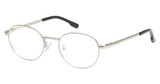 Hollister Eyeglasses HL50020 shiny light nickeltin/010