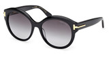 Tom Ford Eyeglasses FT1251 shiny black / gradient smoke/01B