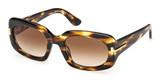 Tom Ford Eyeglasses FT1253 coloured havana / gradient brown/55F