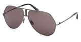 Tom Ford Eyeglasses FT1281 shiny gunmetal / smoke/08A