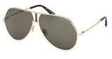 Tom Ford Eyeglasses FT1281 shiny deep gold / green/30N