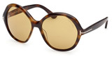 Tom Ford Eyeglasses FT1282 dark havana / brown/52E