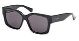 MaxMara Eyeglasses MM0145 shiny black / smoke/01A
