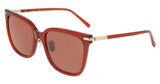 Ferragamo Eyeglasses SF2037SLB TRANSPARENT RED/616