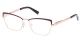 Abercrombie & Fitch Eyeglasses AF50032 shiny rose gold/028