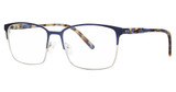 ModZ Eyeglasses Bartlett matte navy silver blue tortoise