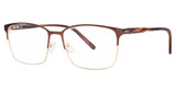 ModZ Eyeglasses Bartlett matte brown gold amber