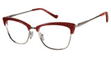 BETSEY JOHNSON Eyeglasses RAZZLE DAZZLE RED/RED