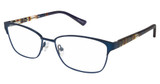 Nicole Miller Eyeglasses Evergreen Matte Navy/C03
