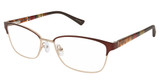 Nicole Miller Eyeglasses Evergreen Matte Brown/C02