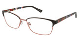 Nicole Miller Eyeglasses Evergreen Matte Black/C01