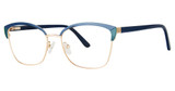 Genevieve Boutique Eyeglasses LOVING navy/teal/gold