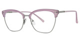 Genevieve Paris Design Eyeglasses LIFETIME Lilac Frost/Gunmetal