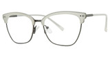 Genevieve Paris Design Eyeglasses LIFETIME White Frost/Gunmetal