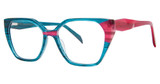 Modern Art Eyeglasses A633 Teal/Fuchsia