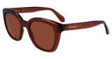 Ferragamo Eyeglasses SF2000S TRANSPARENT BROWN/232