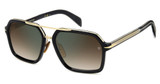 David Beckham Eyeglasses DB 7128/S BLK GOLD B/02M2
