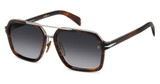 David Beckham Eyeglasses DB 7128/S BRWHRNRUT/06C5