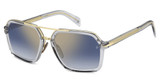 David Beckham Eyeglasses DB 7128/S GREY GOLD/0FT3