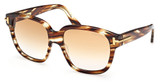 Tom Ford Eyeglasses FT1236-F coloured havana / gradient brown/55F