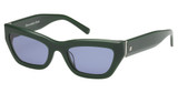 Abercrombie & Fitch Eyeglasses AF00027 shiny dark green / smoke/96A