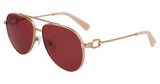 Longchamp Eyeglasses LO178S N ROSE GOLD/WINE/772