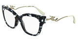 Karl Lagerfeld Eyeglasses KL6191 N MARBLE BLACK/016