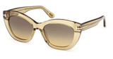 Tom Ford Eyeglasses FT1285 shiny light brown / gradient smoke/45B