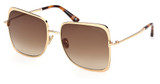 Tom Ford Eyeglasses FT1319 shiny deep gold / gradient brown/30F