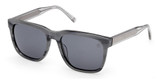 Timberland Eyeglasses TB00059 shiny blue / smoke polarized/90D