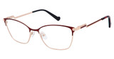 BETSEY JOHNSON Eyeglasses AS IF Burgundy/BUR