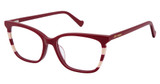 BETSEY JOHNSON Eyeglasses ALL THAT Burgundy/BUR