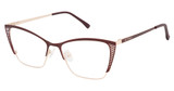 Jill Stuart Eyeglasses Jill Stuart 481 Burgundy