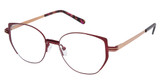 Jill Stuart Eyeglasses Jill Stuart 483 Matte Dark Burgundy