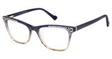 Nicole Miller Eyeglasses GALICE NAVY / BROWN/C03