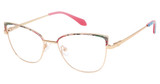 Nicole Miller Eyeglasses BIOT ROSE GOLD/PRPL/C02