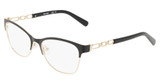 Nine West Eyeglasses NW8024 N SATIN BLACK/GOLD/001