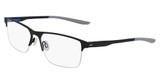 Nike Eyeglasses NIKE 8045 N SATIN BLACK/WOLF GREY/004
