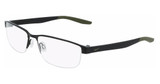 Nike Eyeglasses NIKE 8138 N SATIN BLACK/CARGO KHAKI/003