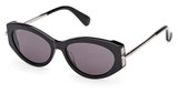 MaxMara Eyeglasses MM0167 shiny black / smoke/01A