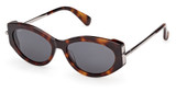 MaxMara Eyeglasses MM0167 dark havana / smoke/52A